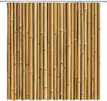 rideau douche polyester motif bambou naturel opacité tapis toilette beige clair vert clair 70x70cm