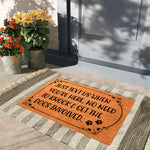tapis bienvenue imperméable antidérapant caoutchouc floral orange marron gris