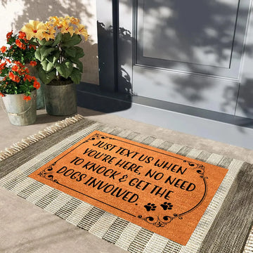 tapis bienvenue imperméable antidérapant caoutchouc floral orange marron gris