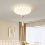 lampe moderne blanche nuages lapin ballon chambre enfants lumière led