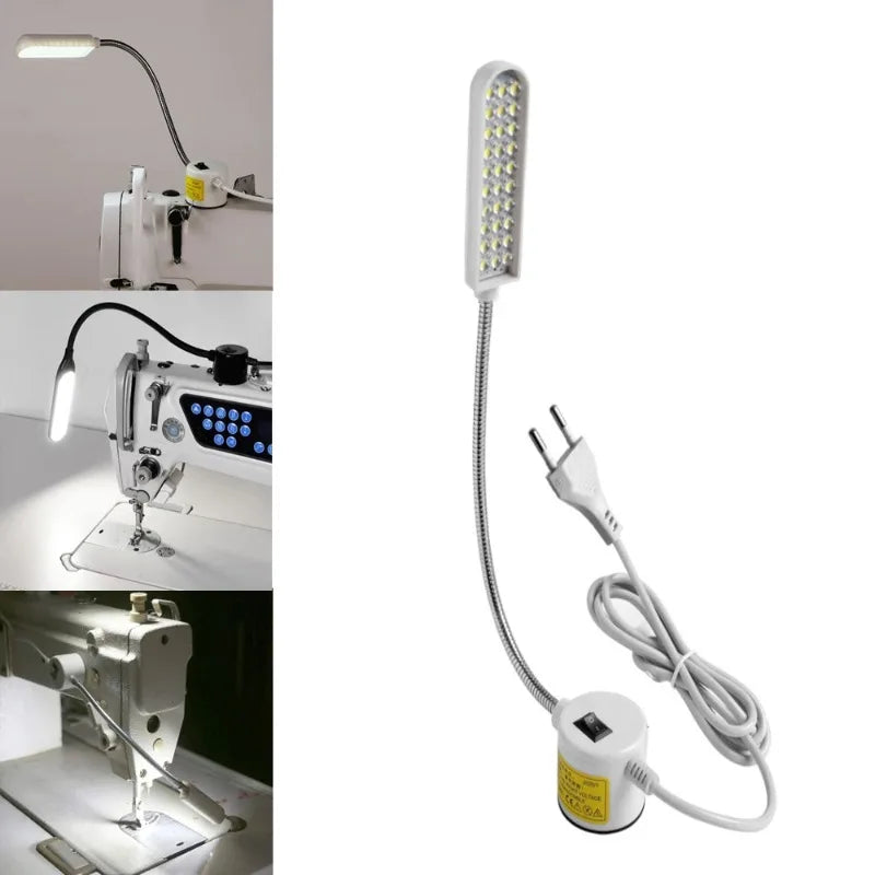 lampe flexible blanc moderne aimant adhésif interrupteur câble prise us eu led adjustable