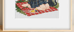 broderie point croix toile coton dessin animé moderne 36 couleurs prédécoupéepaque fruits assiette