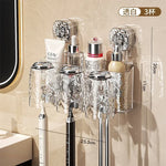 organisateur mural transparent texturé moderne porte bougies ventouse hygiénique salle bain rangement efficace simple