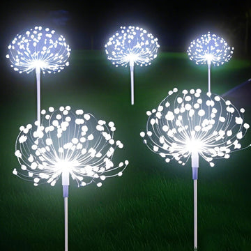 lampe solaire jardin pissenlit led decoratif exterieur pelouse balcon cour luminaire fleur coloré