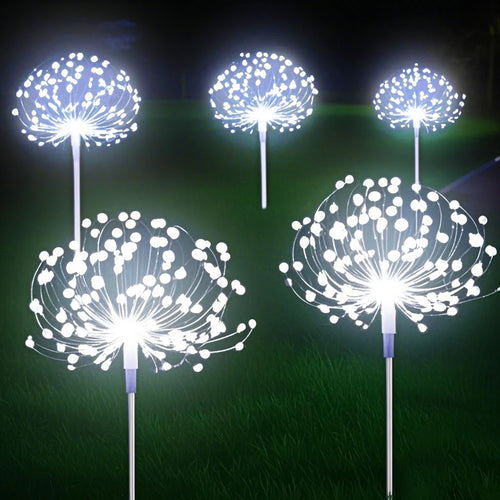 lampe solaire jardin pissenlit led decoratif exterieur pelouse balcon cour luminaire fleur coloré