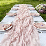 serviette table moderne rose franges élégante décoration mariage baby shower festive