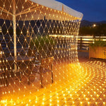 guirlande lumineuse solaire 3m 2m filet maille blanc chaud moderne télécommande étanche ip65 led
