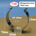 clip support fixation tube led metal argenté montage surface accessoires luminaires intérieur moderne