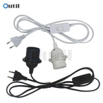 suspension lampe moderne kit noir blanc clips e27 ampoule support câble 1.8m interrupteur 303