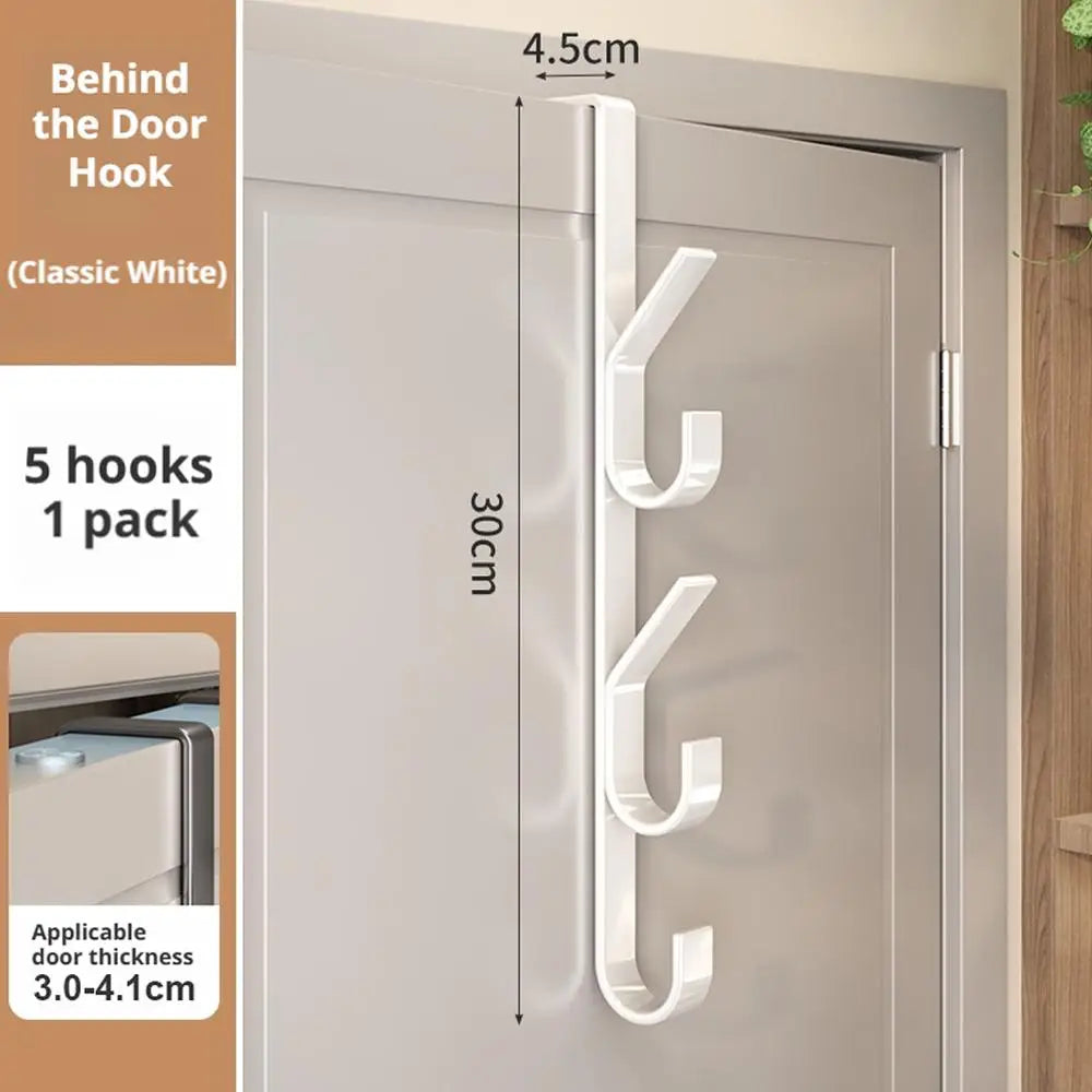 porte sacs mural blanc adhésif griffes moderne minimaliste PVC