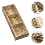 boîtes compartiments bois naturel minimaliste compartiments divisés grain bois rangement rustique tri articles divers