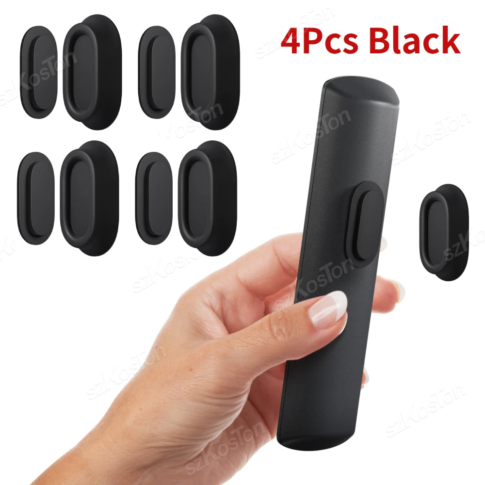 support mural magnétique télécommandes noir blanc adhésif moderne pratique ovale rond multiples