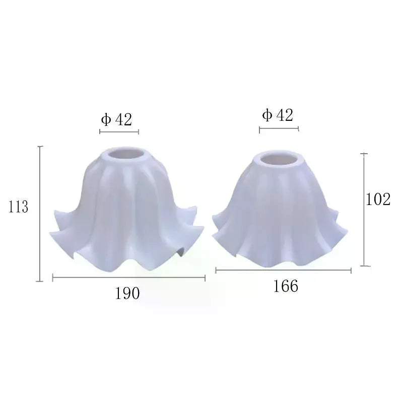 cache lampe moderne blanc rayures ondulées opaque suspension pièce table e27 cloche orchidée bricolage