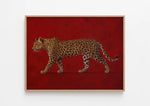tableau toile léopard rouge moderne sans cadre abstrait classique impression toile chambre masculine decoration