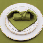 serviette table satin pliée forme coeur mariage décoration fête