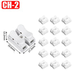 connecteurs blancs adhésifs câbles broches borniers fonctionnels led plat lisses basse tension