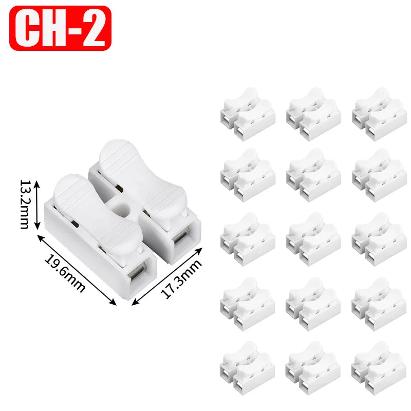 connecteurs blancs adhésifs câbles broches borniers fonctionnels led plat lisses basse tension