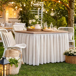 rideau table beige clair rayures horizontales fines classique fixations velcro dimension 100x55cm