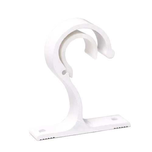 supports rideau métal noir blanc moderne minimaliste fixations murales tringle rideau ruban decoratif