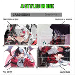 adhésif décoratif cartes bancaires dessin animé personnages motifs waterproof réutilisable noir blanc rouge gris