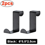 crochet mural adhésif moderne acier inoxydable couleur argentée noir lisse opaques organisation porte clés