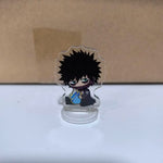 porte clés figurines acryliques transparentes personnages animés cartoon support rond my hero academia