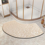 tapis bain moderne gris texture cailloux antidérapant salle bain 30cm 60cm 40cm 100cm
