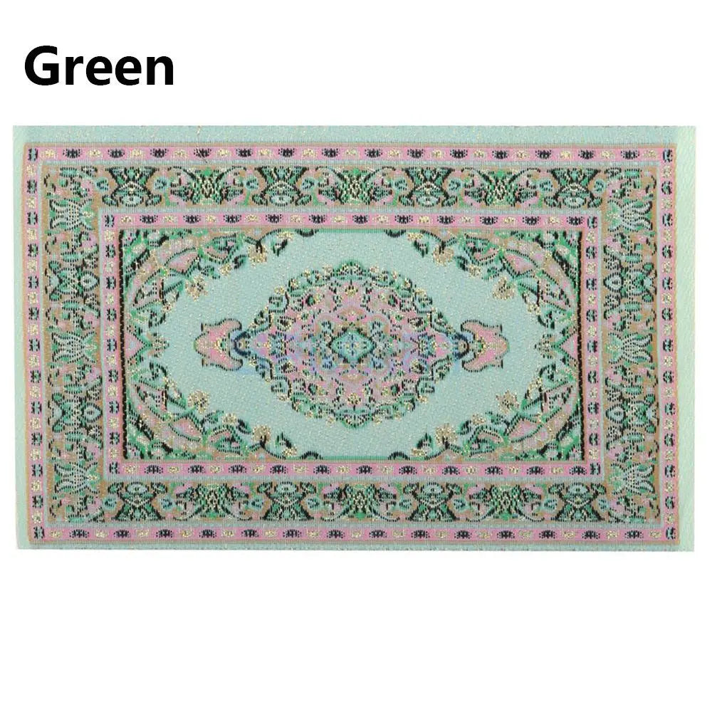 tapis traditionnel turc rose rouge rouge foncé bleu or bleu ciel fleurs géométrique adhésif