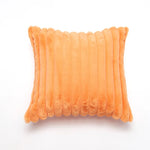 coussin décoratif moderne double face peluche rouge orange vert blanc rose
