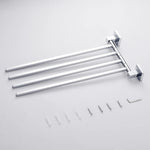 porte serviettes mural chrome acier inoxydable moderne barres rotatives fixations vis