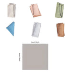 serviettes table blanc vert marron rayures classiques ruban coton fleur artificielle lavables cuisine