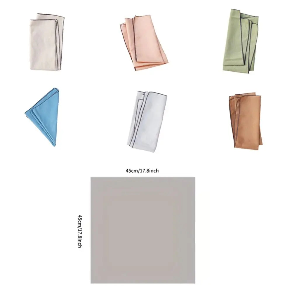 serviettes table blanc vert marron rayures classiques ruban coton fleur artificielle lavables cuisine