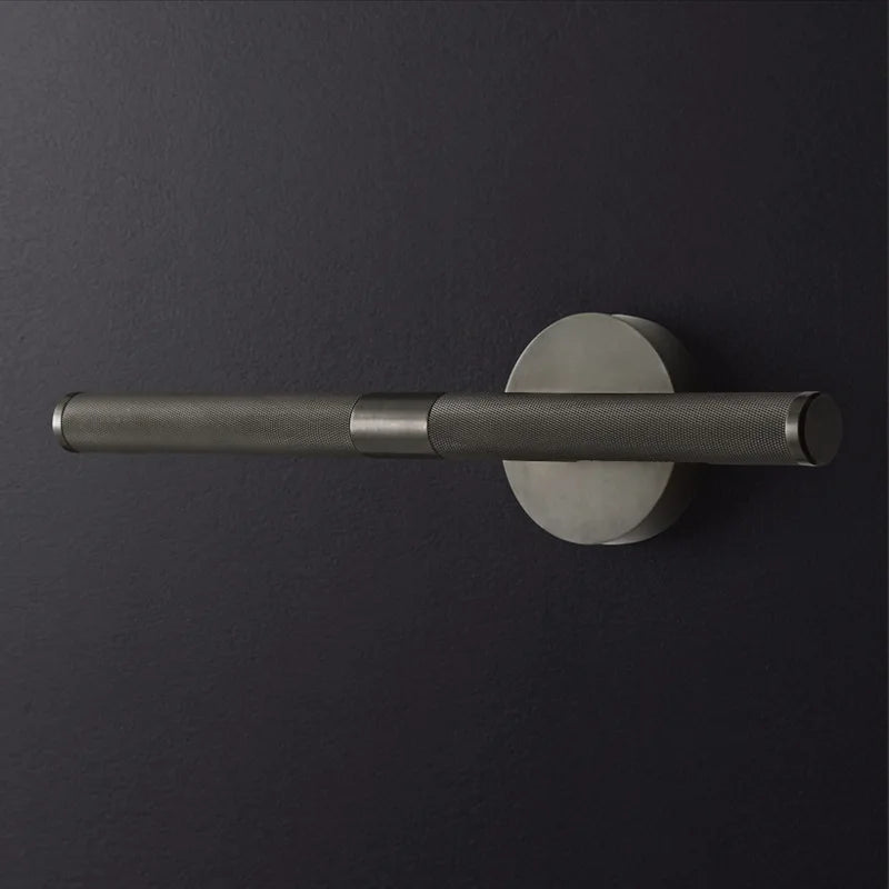 applique murale moderne dorée texturée fixée mur 46cm longueur deux sources lumineuses led chambre