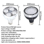 lampe led blanc noir grille moderne ventilateur intégré 2000 lumens 50000h e27 115mm
