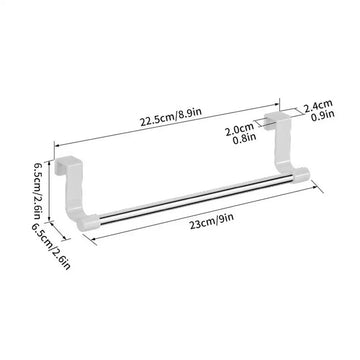 porte serviettes mural acier inoxydable noir blanc moderne clips cuisine maison appartement