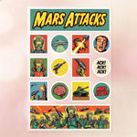 stickers adhésifs rétro mars attacks extraterrestres soucoupes volantes buildings armes 20x30cm 30x40cm