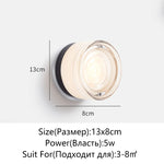 applique murale moderne spirale led verre ambre transparent chambre salon cuisine salle manger