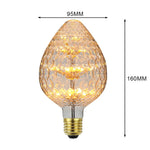 ampoules led décoratives vintage transparentes filament feuilles dorées opalescentes culot e27