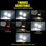 lampe torche rechargeable aimantée réglable noir moderne rayures horizontales