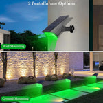 projecteur solaire extérieur ip65 étanche led moderne noir vert adjustable brightness