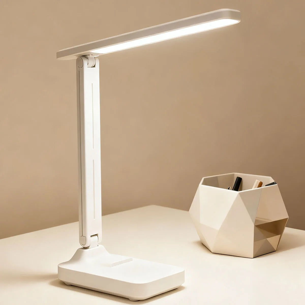 lampe pliable led rechargeable tactile luminosités blanc moderne sans fixation câble usb