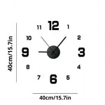 horloge murale moderne minimaliste couleur noir rouge salon décoration murale aiguille numérique acrylique fixations