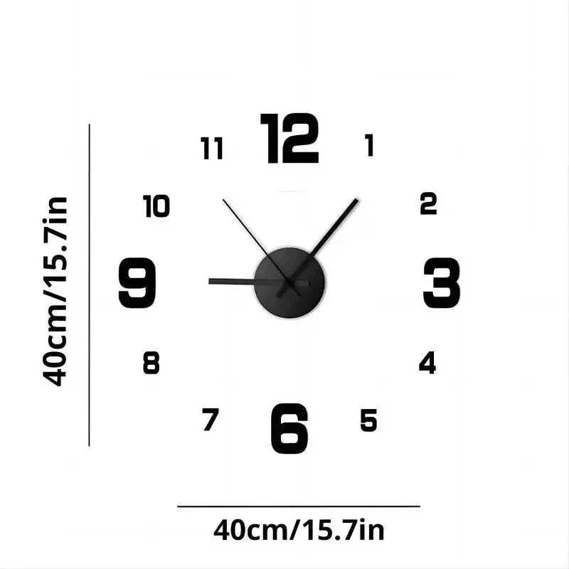 horloge murale moderne minimaliste couleur noir rouge salon décoration murale aiguille numérique acrylique fixations