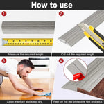 seuils porte adhésifs pvc aspect bois moderne gris clair foncé découpables usage domestique
