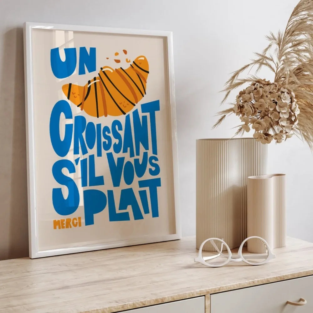 Décoration murale croissant style français