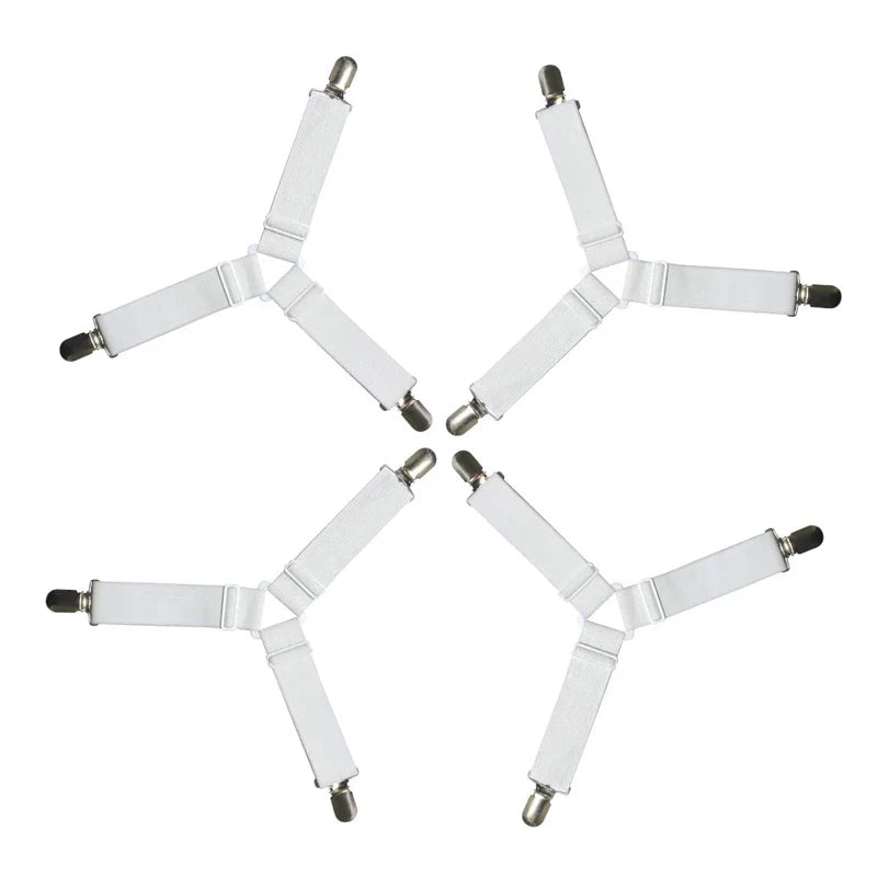 sangles élastiques ajustables clips métalliques maintien draps lit noir modernes 70cm 280cm