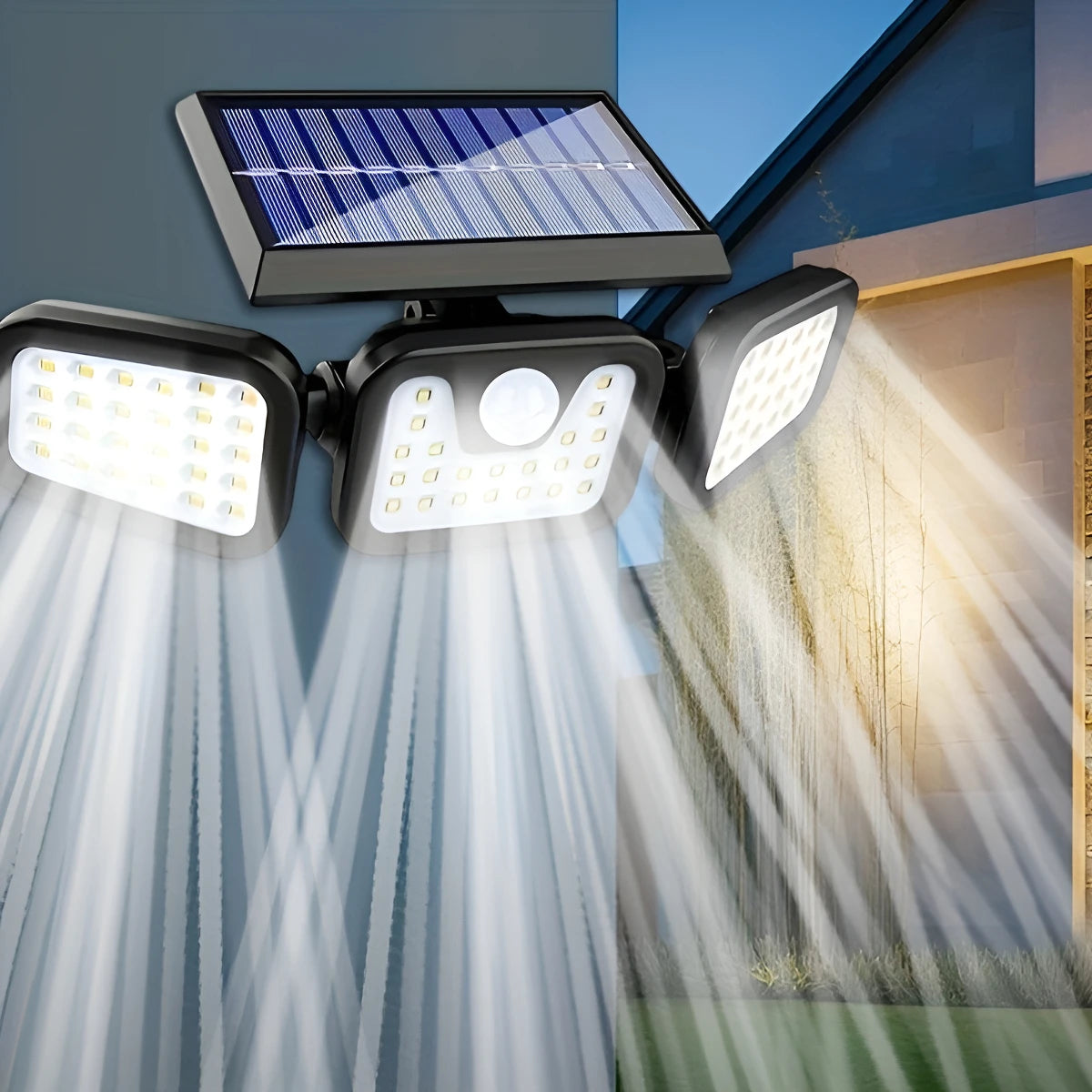 lampe solaire murale ip55 led noir blanc panneaux solaires capteur mouvement contemporaineextérieur