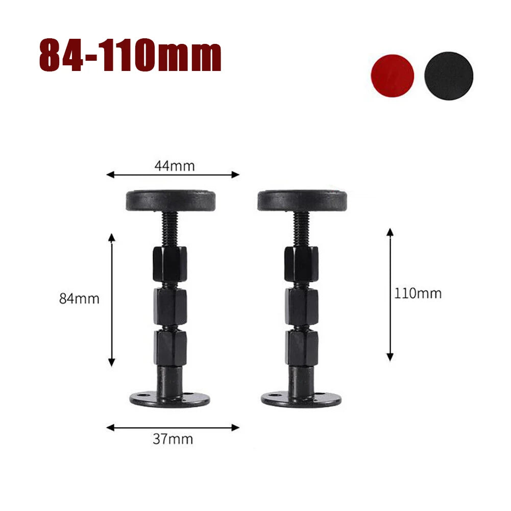 support fixation anti vibration réglable métal moderne noir 28 110mm adhésif