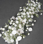 Fleurs artificielles blanches pour décoration murale