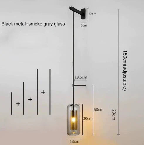 lampe murale moderne or transparent texture nid d'abeille éclairage chambre cuisine salle manger entree